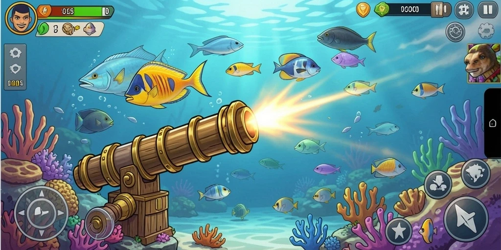 Tampilan awal game yang menarik dan informatif.