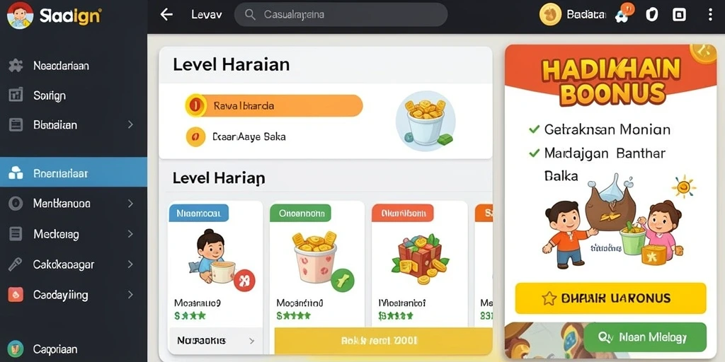 Tampilan awal yang menarik dan mudah dinavigasi.