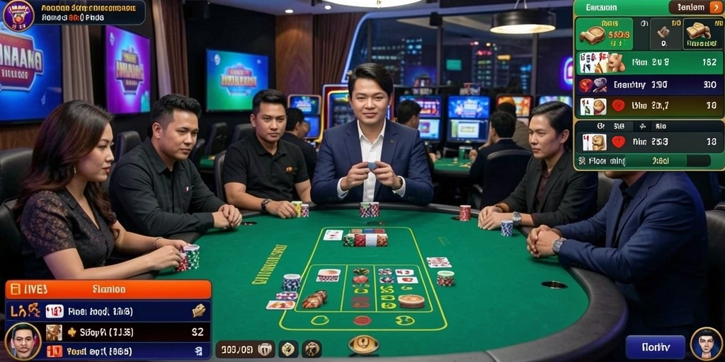 Tampilan permainan slot yang menarik dan berwarna-warni.
