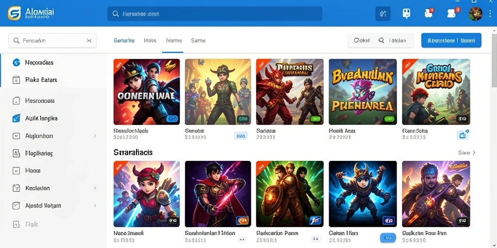 Tampilan menu utama yang menarik dan berwarna.